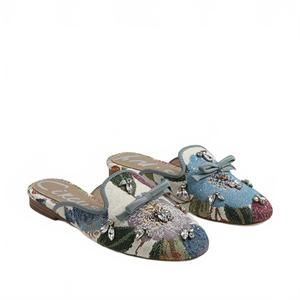 NEW CIRCUS.NY women trish jewel slip-on mule in pink quartz multi/blue